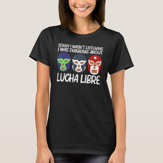 Lucha Libreカッコいい女子男性へLuchador Mexican Wr Tシャツ (正面)