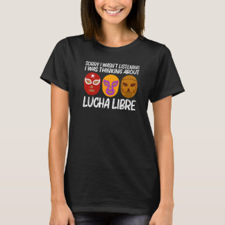 Lucha Libreカッコいい女子男性へLuchador Mexican Wr Tシャツ