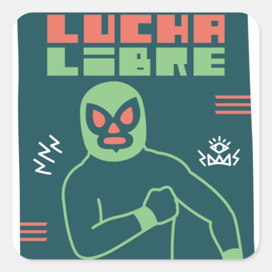 LUCHA LIBRE#120 スクエアシール (正面)