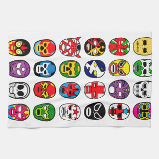 Lucha Libre Luchadorのメキシコレスリングのマスク キッチンタオル