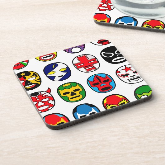 Lucha Libre Luchadorのメキシコレスリングのマスク コースター (左側)