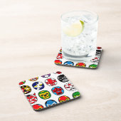 Lucha Libre Luchadorのメキシコレスリングのマスク コースター (右側)