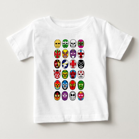 Lucha Libre Luchadorのメキシコレスリングのマスク ベビーTシャツ (正面)