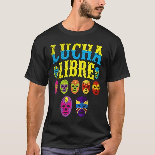 Luchador Masks Lucha Libre 1 Tシャツ (正面)