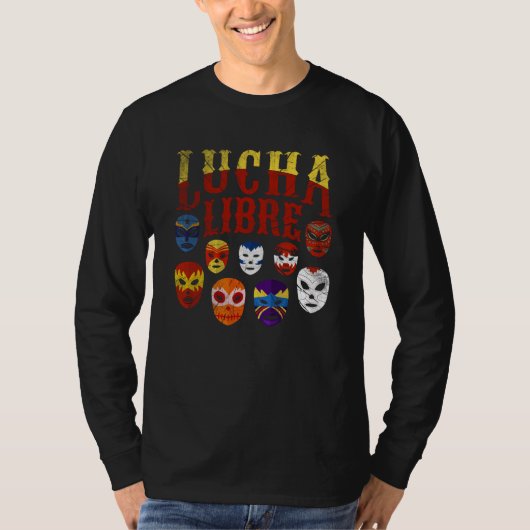 Luchador Masks Lucha Libre  2 Tシャツ (正面)