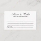 Luciaスクリプエレガントトの結婚アドバイス&ウィッシュカード アドバイスカード (正面)