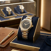 LUCIAN GENÈVE エグゼクティブ フルーテッド ウォッチ
