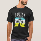 Lucian queen St Lucia IndependenceLucian Independe Tシャツ (正面)