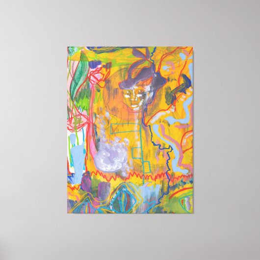 Lucidドリーマーピンクレインボーストレッチキャンバスプリント キャンバスプリント (正面)