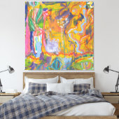 Lucidドリーマーピンクレインボーストレッチキャンバスプリント キャンバスプリント (インサイチュ (寝室))