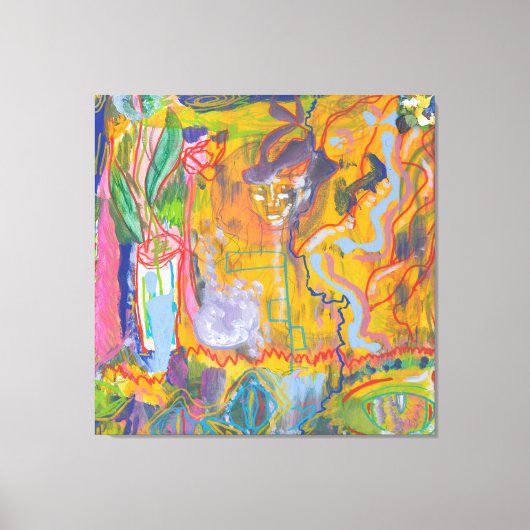 Lucidドリーマーピンクレインボーストレッチキャンバスプリント キャンバスプリント (正面)