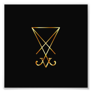 Luciferの金sigil フォトプリント