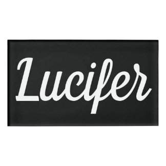 Luciferの長方形磁気名前入りの記章 名札