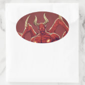 Lucifer悪魔、暗闇、Satanの王子 楕円形シール (バッグ)