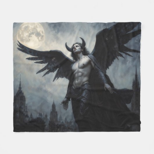 Lucifer フリースブランケット (正面(横))