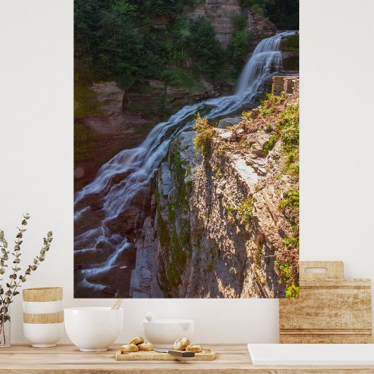 Lucifer Falls, Robert H Treman State Park, NY ポスター (キッチン)