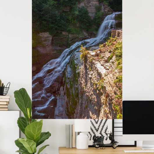 Lucifer Falls, Robert H Treman State Park, NY ポスター (ホームオフィス)