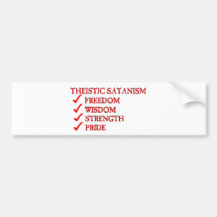 LuciferianismのTheisticサタニズムか献身 バンパーステッカー