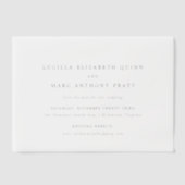Lucilla エレガント Wedding Save the Date ベラム紙招待状 (正面)