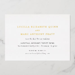 Lucilla エレガント Wedding Save the Date 箔招待状