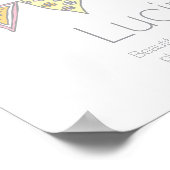 Lucindaの女の子の名前と意味のバンティングポスター ポスター (角)