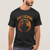 Lucipurr  Satanic Baphomet Occult Gothic Demon Cat Tシャツ (正面)
