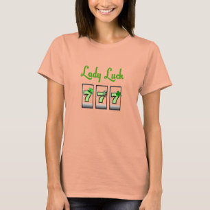 Luck 777セントパトリック女性日の信号器のTシャツ Tシャツ