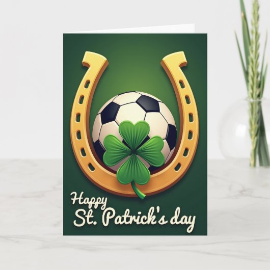 Luck Clover Horseshoe Soccer Card カード (正面)