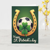 Luck Clover Horseshoe Soccer Card カード (黄色い花)