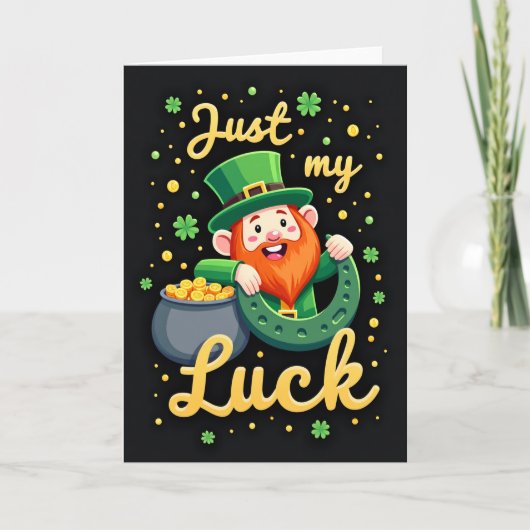 Luck Faux Gold Foil Texture Card カード (正面)