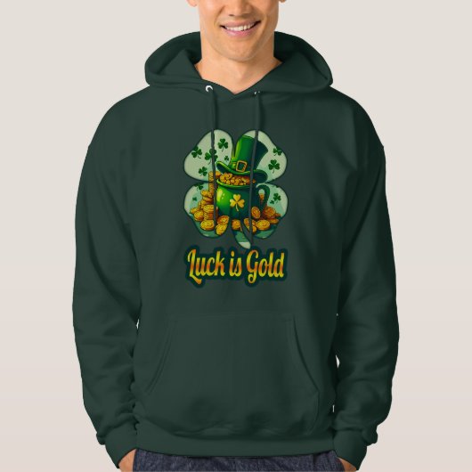 Luck Is Gold St Patrick’s Day - camiseta パーカ (正面)