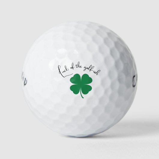 "Luck of the Golf-ish" Irish Luck St Patrick's Day ゴルフボール (正面)