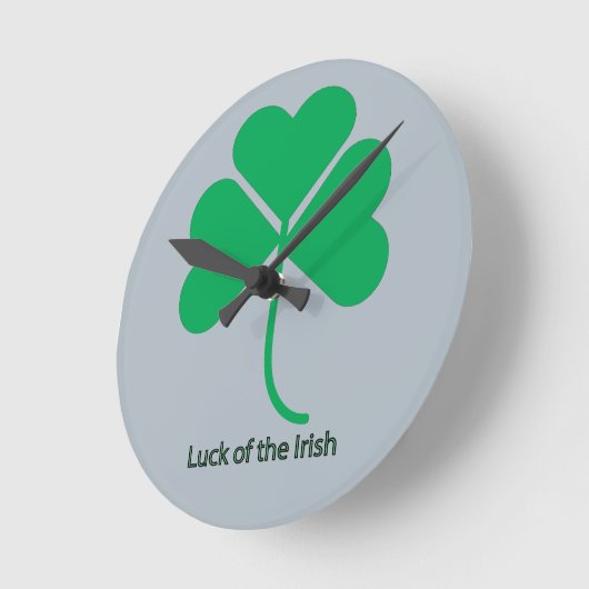 Luck of the Irish ラウンド壁時計 (傾斜)
