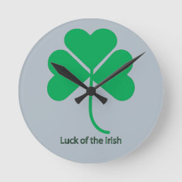 Luck of the Irish ラウンド壁時計