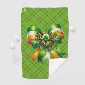 Luck Of The Irish Green Plaid ゴルフタオル (インサイチュ)