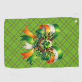 Luck Of The Irish Green Plaid ゴルフタオル (横)