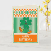 Luck of the Irish Happy Birthday Greeting Card カード (黄色い花)