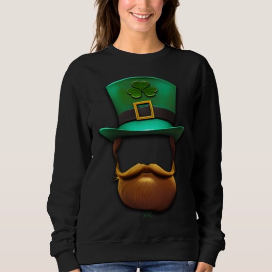 Luck Of The Irish Hat & Beard スウェットシャツ (正面)