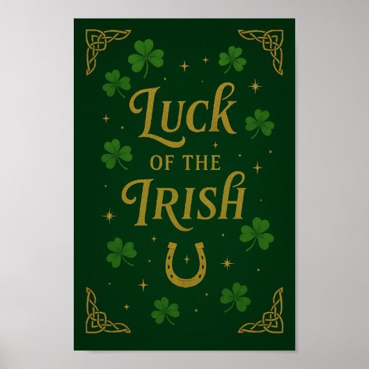 Luck of the Irish Poster | St. Patrick’s Day Art ポスター (正面)