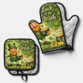 Luck of the Irish Pot Holder Set  鍋つかみ&鍋敷きセット (正面/裏面)