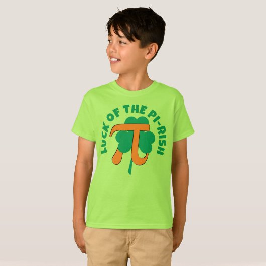 LUCK OF THE PI RISH St Patrick's Day Pi Day Kids Tシャツ (正面フル)