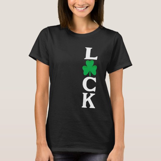 Luck St. Patricks Day Irish LUCKY Shamrock Tshirts Tシャツ (正面)