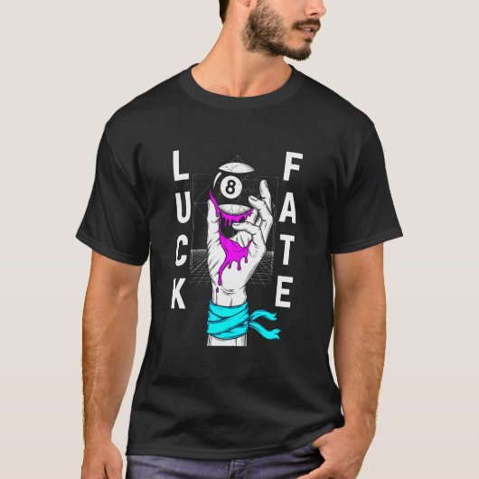 Luck vs Fate 90s Aesthetic Graphic Tee Tシャツ (正面)