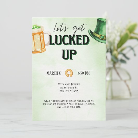 Lucked Up St. Patrick's Day招待状 招待状 (スタンド正面)
