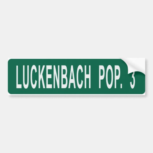 Luckenbachの破裂音。 3 バンパーステッカー (正面)