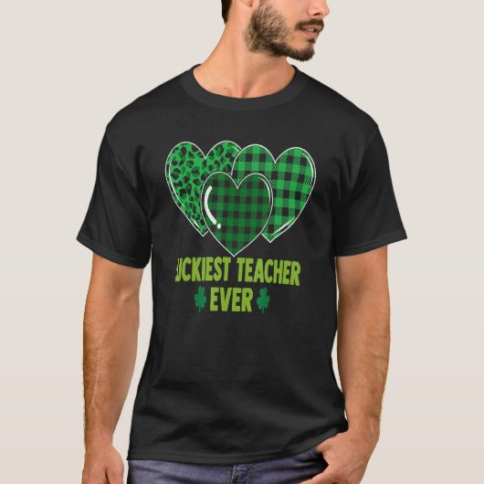 Luckiest 1st Grade Teacher Ever St Patrick's Day R Tシャツ (正面)