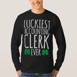 Luckiest Accounting Clerk Accountant  St Patricks  Tシャツ