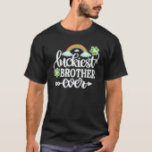 Luckiest Brother Ever St Patrick's Day Shamrock Tシャツ (正面)