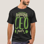 Luckiest CEO Ever  St Patricks Day Shamrock Tシャツ (正面)
