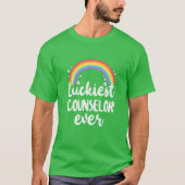 Luckiest Counselor Ever Rainbow Happy St Patricks Tシャツ (正面)